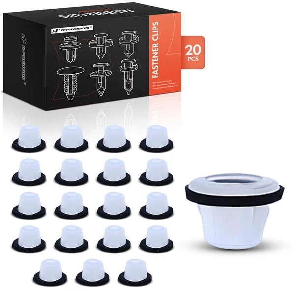 20 Pcs 6mm Nylon White A-Premium APRCF3024