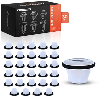 30 Pcs 6mm Nylon Emblem Tubular Nut Retainer Clip with Seal