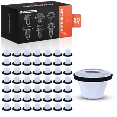 50 Pcs 6mm Nylon Emblem Tubular Nut Retainer Clip with Seal