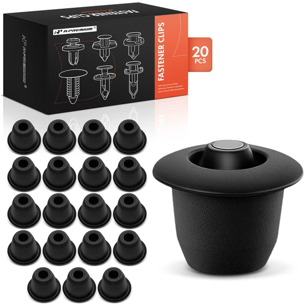 20 Pcs 7mm Rubber Black Trunk Lid Hole Plug A-Premium APRCF3033