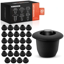 30 Pcs 7mm Rubber Trunk Lid Hole Plug Retainer Clips
