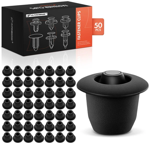 50 Pcs 7mm Rubber Black Trunk Lid Hole Plug A-Premium APRCF3035