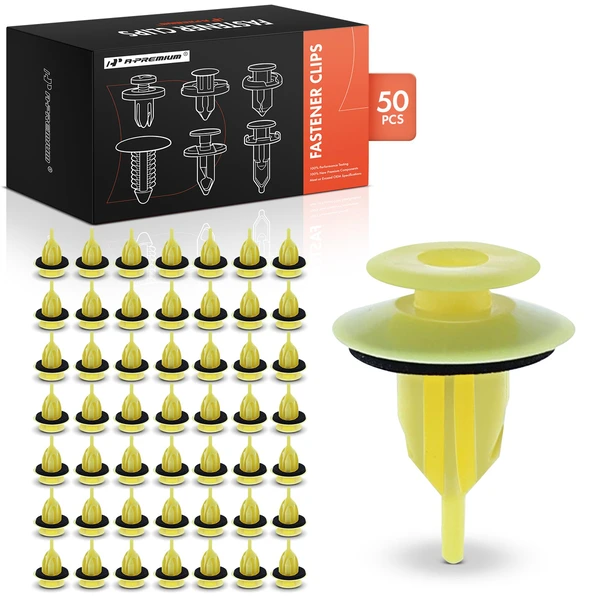 50 Pcs Nylon Yellow Rocker Molding Retainer A-Premium APRCF3038