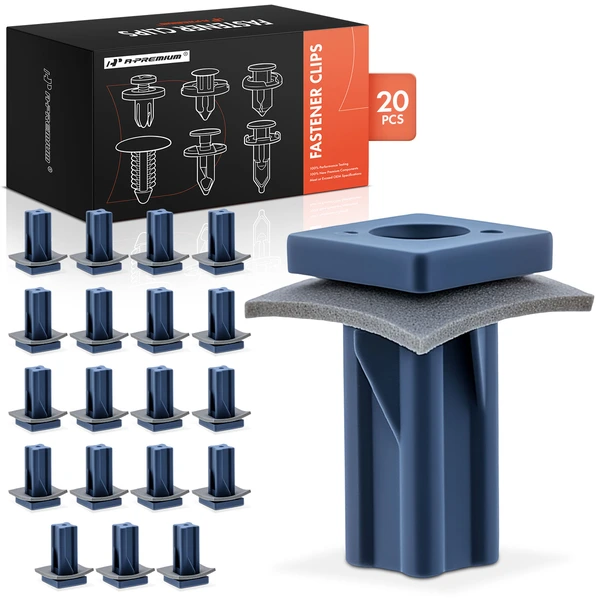 20 Pcs 10mm Nylon Blue & Gray License Plate Mounting Grommet A-Premium APRCF3045