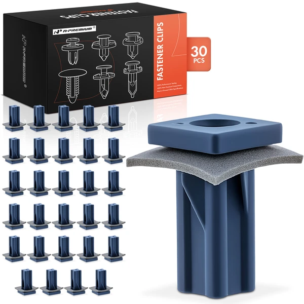 30 Pcs 10mm Nylon Blue & Gray License Plate Mounting Grommet A-Premium APRCF3046