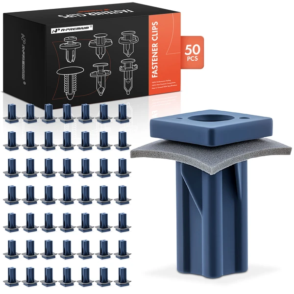 50 Pcs 10mm Nylon Blue & Gray License Plate Mounting Grommet A-Premium APRCF3047