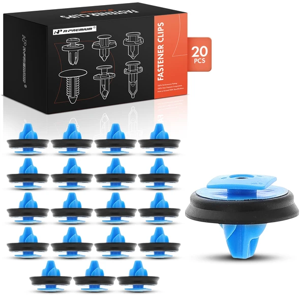 20 Pcs Nylon Blue Fender & Wheel Molding Clip A-Premium APRCF3057