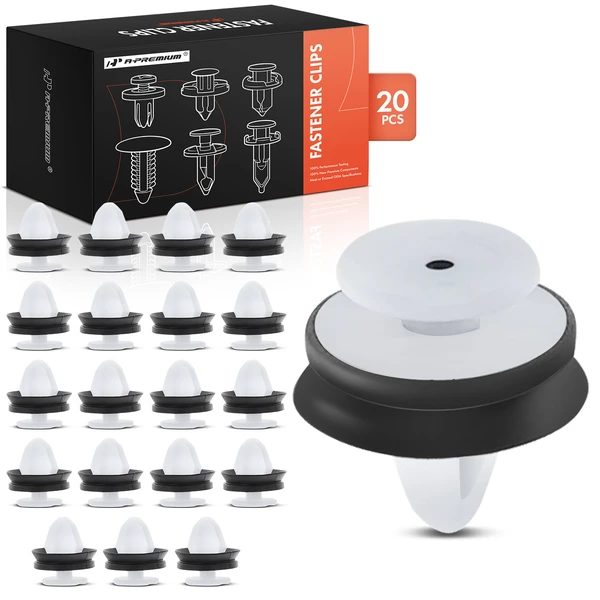 20 Pcs Nylon White Door Sill Plate Retainer A-Premium APRCF3060