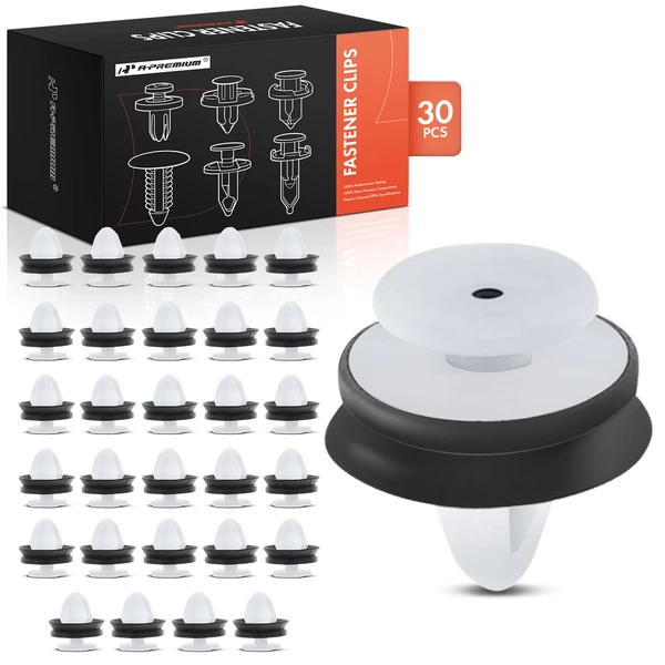 30 Pcs Nylon White Door Sill Plate Retainer A-Premium APRCF3061