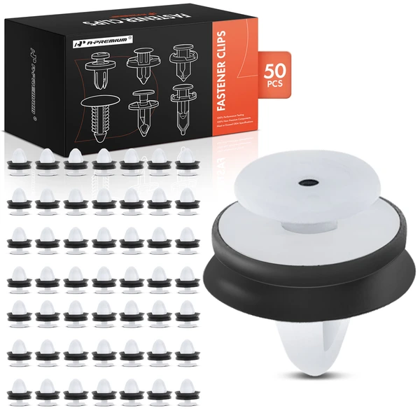 50 Pcs Nylon White Door Sill Plate Retainer A-Premium APRCF3062