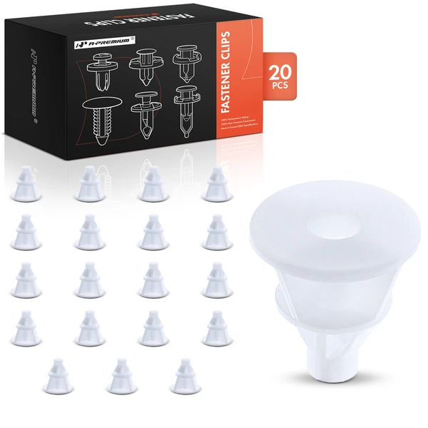 20 Pcs 8 x 12.5mm Nylon White Rocker Molding Screw Grommet A-Premium APRCF3063