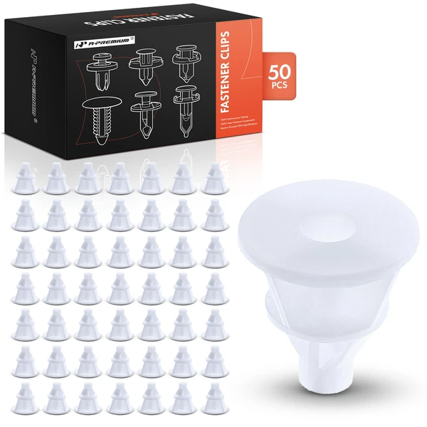 50 Pcs 8 x 12.5mm Nylon White Rocker Molding Screw Grommet A-Premium APRCF3065