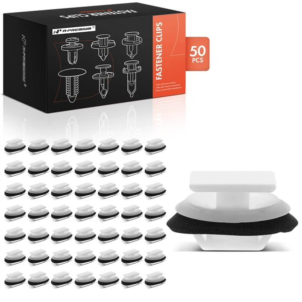 2003-2008 Mazda 6 50 Pcs Nylon White Rocker Molding Clip A-Premium APRCF3071