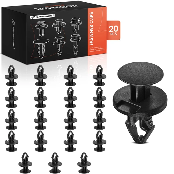 20 Pcs 8mm Nylon Black Engine Under Cover Retainer A-Premium APRCF3075