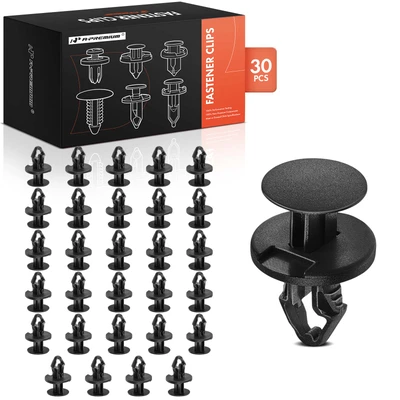 30 Pcs 8mm Nylon Engine Under Cover Retainer Clips Push-Type
