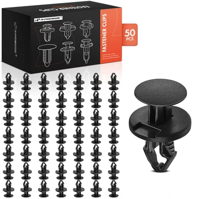 50 Pcs 8mm Nylon Engine Under Cover Retainer Clips Push-Type