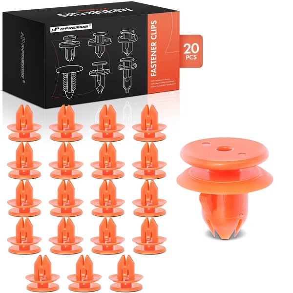 20 Pcs Nylon Orange Fender Flare Retainer A-Premium APRCF3087