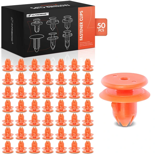 50 Pcs Nylon Orange Fender Flare Retainer A-Premium APRCF3089