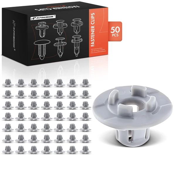 50 Pcs 7mm Nylon Gray Cowl Grille Grommet A-Premium APRCF3092