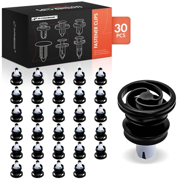 2017-2022 Tesla 3 30 Pcs Nylon Black & White Front & Rear Door Trim Panel Retainer with Sealer A-Premium APRCF3106