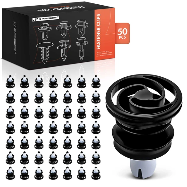 2017-2022 Tesla 3 50 Pcs Nylon Black & White Front & Rear Door Trim Panel Retainer with Sealer A-Premium APRCF3107