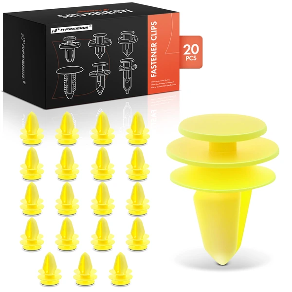 20 Pcs Nylon Yellow Interior Trim Retainer A-Premium APRCF3117