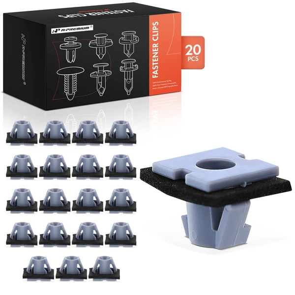 20 Pcs 11mm Nylon Gray Wheel Arch Molding Clip A-Premium APRCF3123