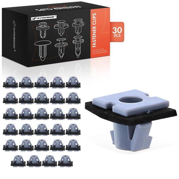 30 Pcs 11mm Nylon Gray Wheel Arch Molding Clip A-Premium APRCF3124