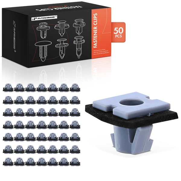 50 Pcs 11mm Nylon Gray Wheel Arch Molding Clip A-Premium APRCF3125