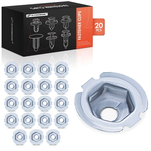 2020-2022 Volkswagen Passat 20 Pcs Zinc Silver Bumper Bracket Retainer Clip A-Premium APRCF3129