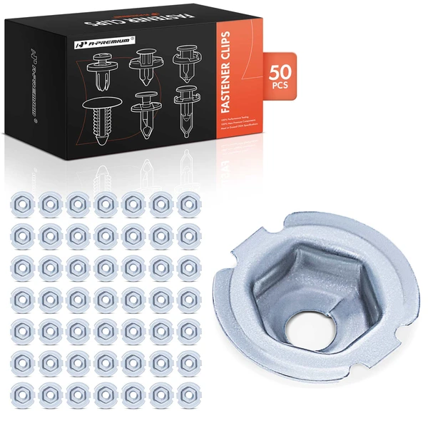 2020-2022 Volkswagen Passat 50 Pcs Zinc Silver Bumper Bracket Retainer Clip A-Premium APRCF3131