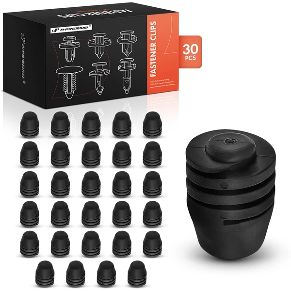 2005-2010 Volkswagen Bora 30 Pcs 12mm Rubber Black Hood Bumper Retainer Clip A-Premium APRCF3133