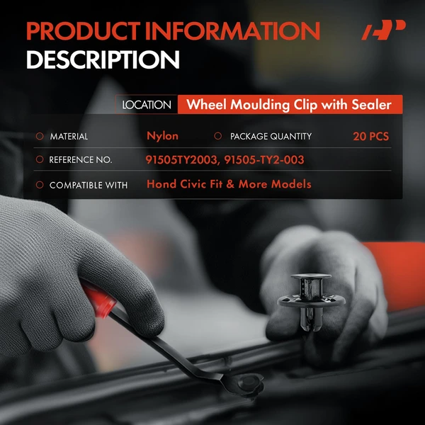 20 Pcs 10mm Nylon Black A-Premium APRCF3135