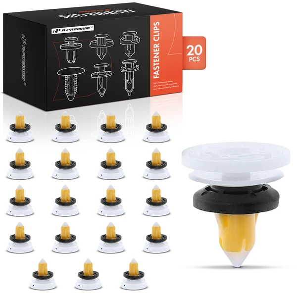 20 Pcs Nylon Yellow & White Door Panel Retainer Clip A-Premium APRCF3144