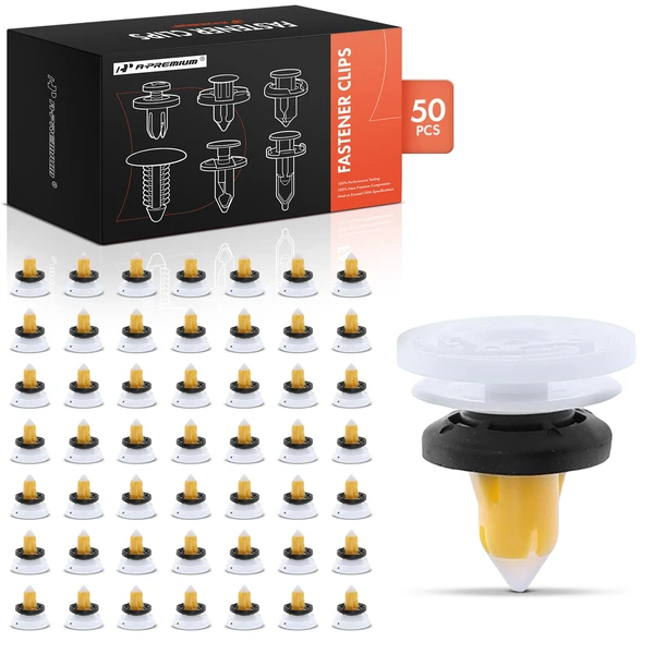 2017-2022 Jeep Compass 50 Pcs Nylon Yellow & White Door Panel Retainer Clip A-Premium APRCF3146