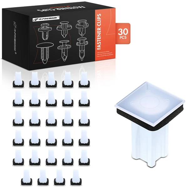 2008-2009 Mercury Sable 30 Pcs 9mm Nylon White Door Trim Panel Grommet A-Premium APRCF3160