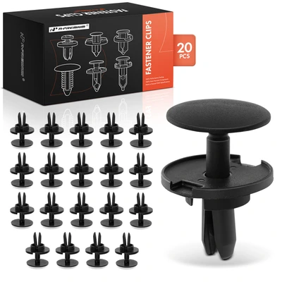 20 Pcs 9mm Nylon Grille Panel Retainer Clips Push-Type