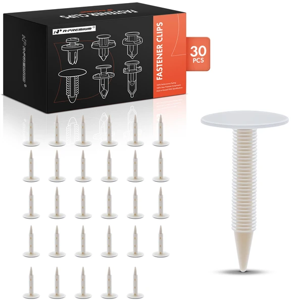 30 Pcs Nylon Gray Bumper Foam Absorber Retainer A-Premium APRCF3166