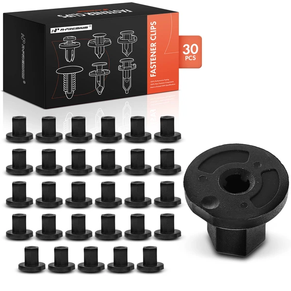 30 Pcs Nylon Black Wheelhouse Liner Nut A-Premium APRCF3172