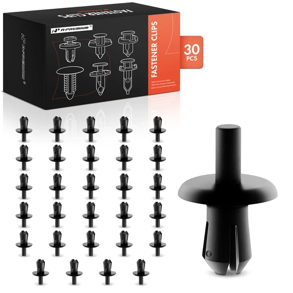 30 Pcs 8mm Nylon Black A-Premium APRCF3175