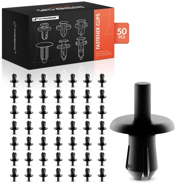 50 Pcs 8mm Nylon Black A-Premium APRCF3176