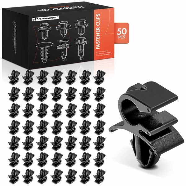 2006-2016 Dodge Charger 50 Pcs 6mm Nylon Black Cable Clip A-Premium APRCF3179