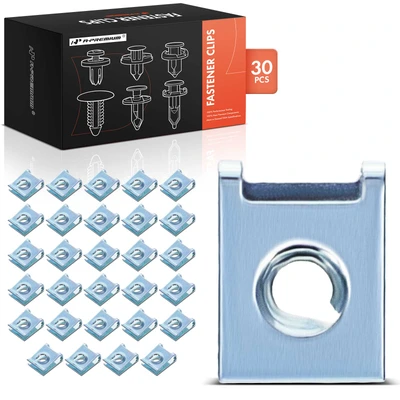 30 Pcs M5 Metal Bumper Wheel Apron U-Nut Retainer Fastener