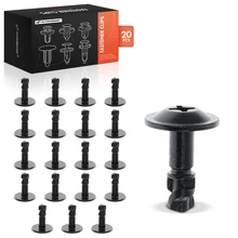1995-2001 BMW 750iL 20 Pcs Black Phillips Drive Engine Under Cover Fastener A-Premium APRCF3189