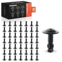 1995-2001 BMW 750iL 50 Pcs Black Phillips Drive Engine Under Cover Fastener A-Premium APRCF3191