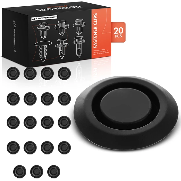 20 Pcs 33mm Rubber Black Floor Pan Hole Plug Retainer Clip A-Premium APRCF3192