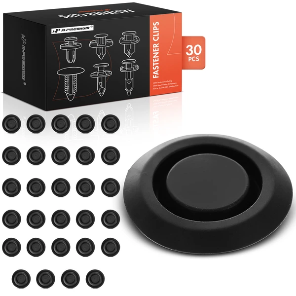 30 Pcs 33mm Rubber Black Floor Pan Hole Plug Retainer Clip A-Premium APRCF3193