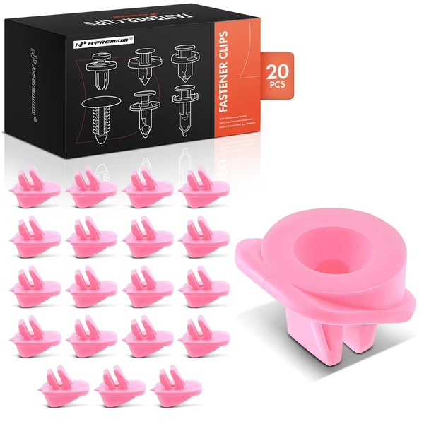 20 Pcs 8.5mm Nylon Pink Door Panel Screw Grommet A-Premium APRCF3201