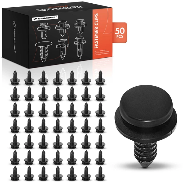50 Pcs Nylon Black Trim Panel Retainer A-Premium APRCF3212