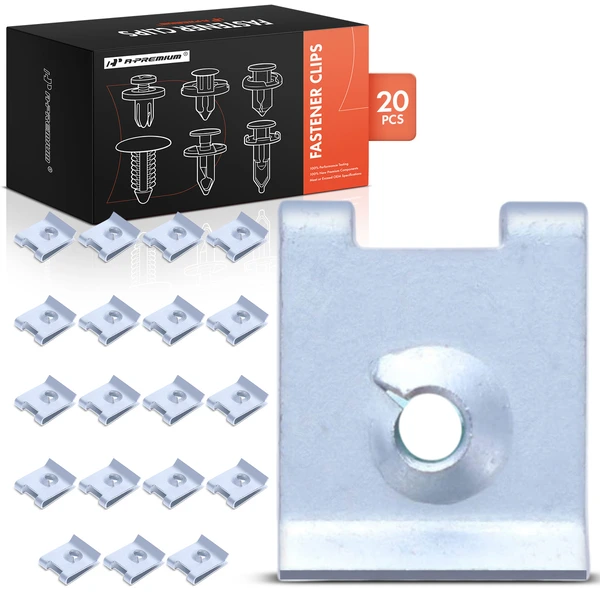 20 Pcs Silver Fender Apron & Under Cover U-Nut A-Premium APRCF3213